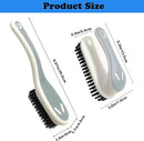 Soft Bristle Scrub Cleaning Brush Stain Remover Brush Fabric Cleaning Brush Laundry Brush Small Scrub Brush Cleaner Household Cleaning Brushes for Carpet, Clothes, Bathroom,Sneaker-2 Pack (Gray) by CozyNest Decor