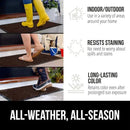 GORILLA GRIP 100% Waterproof All-Season WeatherMax Doormat US Designed Natural Rubber, Stain and Fade Resistant, Low Profile Indoor Outdoor Door Mats, Easy Clean Patio Mat, 17x29, Coffee Square by CozyNest Decor