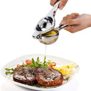 Lemon Squeezer, Heavy Duty Zinc Manual Lemon Juicer, Threaded Groove Fresh Small Oranges Limes Juicer Hand Press Manual Citrus Juicer Press for Home Restaurant Kitchen Accessories Utensils(Sliver) by CozyNest Decor