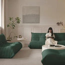 Luxury Sofa Couch Chair, Lazy Floor Seating, Fireside Bean Bag Chair, Ergonomic Tatami Sofa Lounger for Living Room, Bedroom, Office, 3 Seat, Green by CozyNest Decor