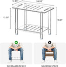 Sumerflos Acrylic Shower Bench for Inside Shower - 24.02" L x 12.99" W x 18.31" H Bathroom Shower Stool with Storage Shelf Heavy Duty (Hold Up to 400lbs) for Shaving Legs Waterproof Non-Slip by TinyTreasures Baby Boutique