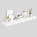 Heimlove 48" White Floating Shelves for Wall,10 Deep Rustic Wood Display & Storage Wall Shelves with Heavy Duty Brackets for Bathroom,Bedroom,Kitchen,Living Room,Office by CozyNest Decor