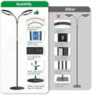 Large Plant Light for Indoor Plants, 2 Head Full Spectrum Grow Light with 68" Adjustable Stand for Growing Large Tall Plants, Black Halo Floor LED Grow Lamp with 16 Hour Timer by GreenHaven Gardens