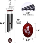 Wind Chimes for Outside, WindChimes Outdoor Tuned Soothing Melody, Windchime Gifts for Mom/Grandma,Wind Chimes Outdoor Decoration, Patio, Garden, Yard. (33" Red Butterfly) by CozyNest Decor