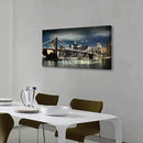 Brooklyn Bridge Canvas Wall Art: Skylines Reflections in New York Artwork for Office Living Rooms(40”x20”) by CozyNest Decor