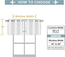 ChrisDowa Small Kitchen Valances for Windows - Grommet Short Thermal Insulated Room Darkening Window Valances Curtains for Living Room (2 Panels, Dark Grey, 42 x 18 Inch) by CozyNest Decor
