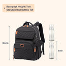 BabbleRoo Diaper Bag Backpack, Travel Backpack with Changing Pad, Pacifier Case & Stroller Straps, Multifunction, Waterproof, Unisex – Black by TinyTreasures Baby Boutique