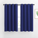 NICETOWN Blackout Curtain Panels Grommet - All Season Eyelet Top Blackout Draperies for Bedroom/Living Room/Glass Door, Navy Blue, 1 Pair of 52 x 45 inches by TinyTreasures Baby Boutique