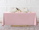 Surmente Pink Tablecloth 90 x 132-inch Rectangular Polyester Table Cloth for Weddings, Banquets, or Restaurants by CozyNest Decor