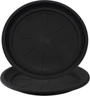 13" Heavy Duty Tray/Saucer (2 Pack) Country Look, Pot/Planter Base for Indoor/Outdoor Decor Use. Long Lasting, Reusable Light Weight (13 inches, Black) by GreenHaven Gardens