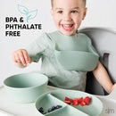 Simple Modern Silicon Bib Toddler food bib by TinyTreasures Baby Boutique