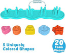 Baby Bath Toys, Sorting & Stacking Toy Bath Toy, Shape Sorter Toys for Bathtub,Stacking Bath Toy Set with 20 Textured Floating Pieces, Toddler Early Learning Bathtub Fun by TinyTreasures Baby Boutique