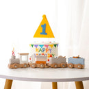 ibwaae Wooden Train Set for Baby Toys with Numbers and Blocks Train Toy 12 PCS for Toddler Boys and Girls 1 2 3 4 5 Birthday Toys by TinyTreasures Baby Boutique