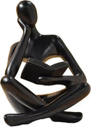 Bookshelf Decor Thinker Statue - Abstract Style Thinker Sculptures Modern Aesthetic Figurine Decoration Statues for Home Decor-Zuo Si-Black by CozyNest Decor