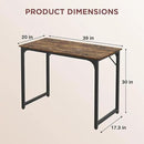 PayLessHere | 39 Inch Computer Desk | Brown | Office Desk with Metal Frame, Adjustable Feet | Water-Resistant, Scratchproof Surface | Sturdy Writing Table for Home Office or Study | Pack of 1 by CozyNest Decor