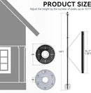 ZMTECH 10 FT Flag Pole in Ground with Solar Light, Heavy Duty Flag Pole Holder for Outside House with Solar Light and 5 Pronges Base, Flag Pole Kit for Outdoor Garden Decor(1 Pack,Without Flag) by GreenHaven Gardens