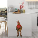 Cool Cowboy Chicken Wall Stickers Peel and Stick, Chicken Lover Gifts Window Stickers Removable, Funny Farm Chicken Wall Decals Decor, Weird Gifts for Friends by CozyNest Decor