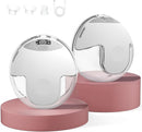 Wearable Breast Feeding Pump Portable, Electric Breast Pump Hands Free with 4 Modes &12 Levels,Strong Suction, LED Display, 24mm Sealed Flange,2 Pack by TinyTreasures Baby Boutique