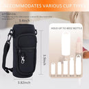 Water Bottle Holder with Strap for Hydroflask 32oz 40oz, Carrier Sling Bag with Phone Pocket Sleeve for Men Women Hiking Camping Travelling（black24/32oz） by TinyTreasures Baby Boutique