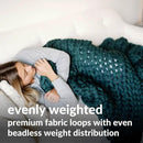 Nuzzie Chunky Knit Weighted Blanket - Breathable, Cooling, Hand Made Knit Throw Blanket for Sleep - Machine Washable, Stylish Decor Design (Forest Green, Queen | 22lbs | 60"x80") by CozyNest Decor