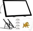 A3 LED Light Pad with Adjustable Stand,16.6 * 12.6 Inches,3 Levels of Brightness and Stepless Dimming Light Board 8000LUX, Uniform Illuminated Light Box for Tracing Weeding Vinyl and Diamond Painting by TinyTreasures Baby Boutique