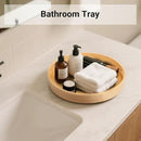 12in Bamboo Lazy Susan Organizer for Countertop and Cabinet with Large and Stable Chassis,Round Rotating Bamboo Tray for Station Organizer,for Kitchen Bathroom Laundry Room (12in) by CozyNest Decor