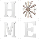 ZAZIWZ Farmhouse Home Signs with Windmill Clock Wall Decor Rustic Home Letters Wall Art for Living Room Kitchen Entryway Dining Room Bedroom (white) by CozyNest Decor
