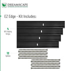 Dreamscape E-Z Edge Aluminum Landscape Edging - 4 Strips, 6ft Each (24ft Total), Black Painted - Professional Quality Landscaping Border, Metal Divider for Lawn, Garden, Flowerbed by GreenHaven Gardens