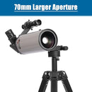 Maksutov-Cassegrain Telescope, Mak70 Telescopes for Adults Kids 1000mm Focal Length 70mm Objective Lens, Beginners Astronomy Telescope with Slow Motion Gimbal Tripod by TinyTreasures Baby Boutique