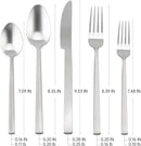 Stainless Steel Flatware Set Hand Forged 18/10 Silverware Set Cutlery Set Silver Cuboid Handle Matte Finished 20 Pieces Service for 4 by CozyNest Decor