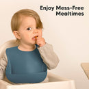 KeaBabies 2-Pack Silicone Baby Bibs for Eating - Sturdy Food-Grade Silicone Bibs for Babies Girl, Boy, Large Food Catcher, Clean & Put On Easily, Waterproof Toddler Feeding Essentials (Valiant) by TinyTreasures Baby Boutique