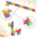 GOLDGE 40 Pack Mini Fidget Snake Cube Puzzle Toys - Party Favors & Goodie Bag Fillers, Travel Toys for Kids Ages 4-8, Rainbow Colors - Bulk Birthday & Back to School Gifts - Stocking Stuffers by TinyTreasures Baby Boutique