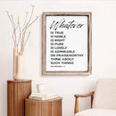 Christian Wooden Framed Signs, Rustic Home Decor, Family Signs, Living Room Decor, Philippians 4:8 Sign, Framed Wall Plaque Sign 15 * 11.5 inches, Finally Brothers and Sisters by CozyNest Decor