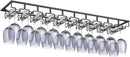 Xverycan Wine Glass Rack Under Cabinet, 10 Row Extreme Large Stemware Hanger, Metal Wine Goblet Holder, DIY Bar Glass Storage Rack for Bar Counter, Kitchen, Screws Included by CozyNest Decor