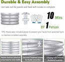 FORTUNO 2 Pack 3 Ft Round Galvanized Raised Garden Bed Box 36 Inches Metal Outdoor Flower Bed Steel Patio Ground Planter for Planting Vegetables and Herb, Silver