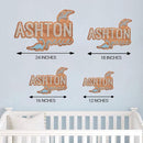 Personalized Wooden Baby Name Sign for Nursery, Dinosaur Nursery Decor for Kids ROM, Name Sign for Boys, Door Hanging Gift/4 by TinyTreasures Baby Boutique