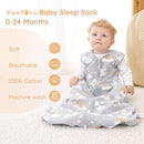 Yoofoss Baby Sleep Sack 6-12 Months Wearable Blanket for Babies 100% Organic Cotton 2-Way Zipper TOG 0.5 Toddler Sleeping Sack 3 Pack, Comfy Lightweight Sleep Sacks by TinyTreasures Baby Boutique