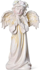 Angel Garden Statue,Memory Guardian Solar Garden Decor with Warm Light,Waterproof Outdoor Garden Decor Praying Angel Figurine Sculpture for Lawn Yard Patio,Sympathy Gift,White by GreenHaven Gardens
