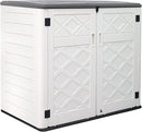 KINYING Larger Outdoor Storage Shed Weather Resistance, Horizontal Outdoor Storage Box Waterproof for Garden, Patios, Backyards, 48 Cu.ft Capacity for Garbage Cans, Lawn Mower, Garden Tools by GreenHaven Gardens