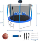 SKYUP Tranpoline 1500LBS 16 15 14 12 10 8 FT Tranpoline for 7-10 Kids and Adults, Windproof Outdoor Tranpoline with Enclosure Net, Basketball Hoop, Easy to Install & Last Long - ASTM Approved by TinyTreasures Baby Boutique