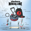 Slackers Ninjaline - 36' Intro Kit - Includes 7 Hanging Attachments - Best Outdoor Ninja Warrior Training Equipment For Kids - Build Your Very Own Backyard Obstacle Course - Rated Ages 5+ by TinyTreasures Baby Boutique