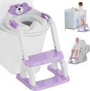 Potty Training Seat with Step Stool Ladder, Potty Training Toilet Seat with Soft Seat Splash Guard, Adjustable Height, 2 in 1 Potty Seats for Toddlers Kids Boys Girls by TinyTreasures Baby Boutique