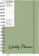 Undated Weekly Planner Notebook, A5 Hardcover Weekly to do List Notebook for Work with Goal & Habit Tracker - Spiral Green by TinyTreasures Baby Boutique