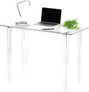 Acrylic Desk, Modern Study Table for HomeOffice-Extended Surface Multi-Purpose Console & EntrywayTable, Sturdy Lightweight Design (42.5-inch, Transparent) by CozyNest Decor