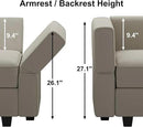 Belffin Modular Sectional Sofa with Reversible Chaises Velvet U Shaped Sectional Couch with Storage Seat Grey by CozyNest Decor