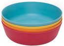 WeeSprout Bamboo Kids Bowls, Set of Four 15 oz Kid-Sized Dinnerware, Cereal, Leftovers & Snack Bowl, Dishwasher Safe (Blue, Yellow, Orange, & Red) by TinyTreasures Baby Boutique
