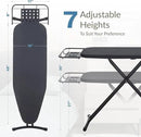 Ironing Board 48" x 15" with Retractable Iron Rest, RAINHOL Heavy Duty Full Size Iron Board, Sturdy Wide Frame with Thick Padding Cover, Height-Adjustable, Black by CozyNest Decor