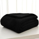 Longhui bedding Chunky Cable Knit Throw Blanket Lightweight Black 100% Organic Cotton Blanket for Sofa Couch Bed Baby Nursery, Rustic Shabby Chic Modern Farmhouse, 60” x 80” Give Laundering Bag by CozyNest Decor