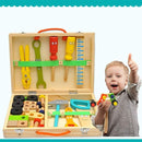 KIDWILL Tool Kit for Kids, 36-Piece Wooden Toddler Tools Set Includes Tool Box, Montessori Educational Stem Construction Toys for 2 3 4 5 6 Year Old Boys Girls, Best Birthday Gift for Kids by TinyTreasures Baby Boutique
