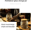 Glass Storage Jar, 38 FL OZ, Food Canisters with Bamboo Lid, Kitchen Containers Decorative Airtight Glass Jars For Cereal Nuts Snack Candy Cookies Coffee Tea